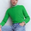 Eva Cashmere Crew Neck Sweater Sapling Green Eva Cashmere Crew Neck Sweater Sapling Green