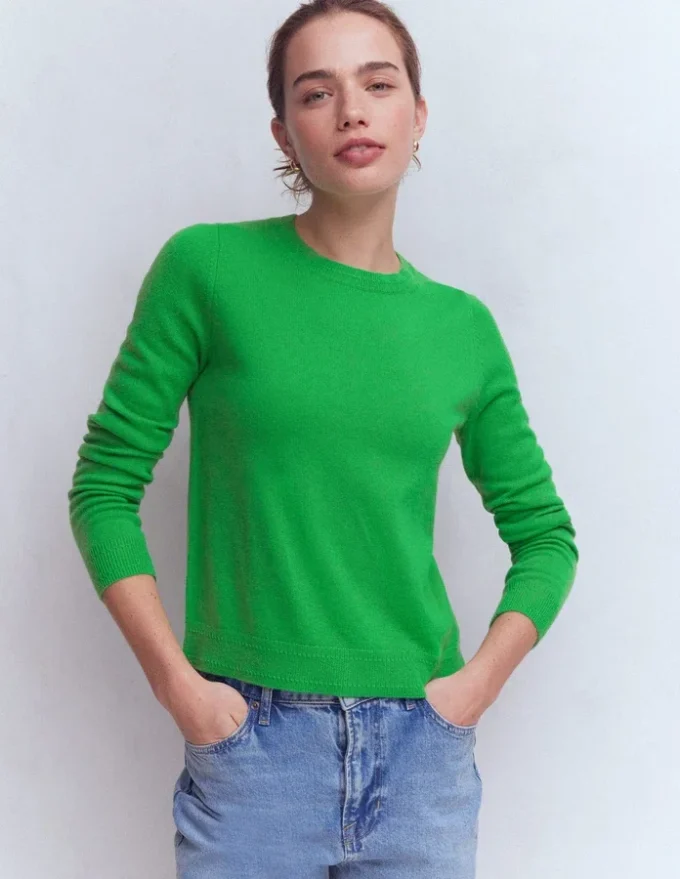 Eva Cashmere Crew Neck Sweater Sapling Green Eva Cashmere Crew Neck Sweater Sapling Green