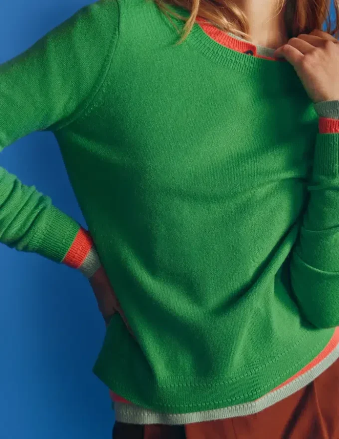 Eva Cashmere Crew Neck Sweater Sapling Green Eva Cashmere Crew Neck Sweater Sapling Green