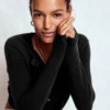 Eva Cashmere Cropped Cardigan Black Eva Cashmere Cropped Cardigan Black