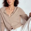 Eva Cashmere Cropped Cardigan Chinchilla Melange Eva Cashmere Cropped Cardigan Chinchilla Melange