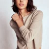 Eva Cashmere Cropped Cardigan Chinchilla Melange Eva Cashmere Cropped Cardigan Chinchilla Melange