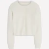 Eva Cashmere Cropped Cardigan Warm Ivory Eva Cashmere Cropped Cardigan Warm Ivory