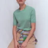 Eva Cashmere T-Shirt Celadon Blue Eva Cashmere T-Shirt Celadon Blue