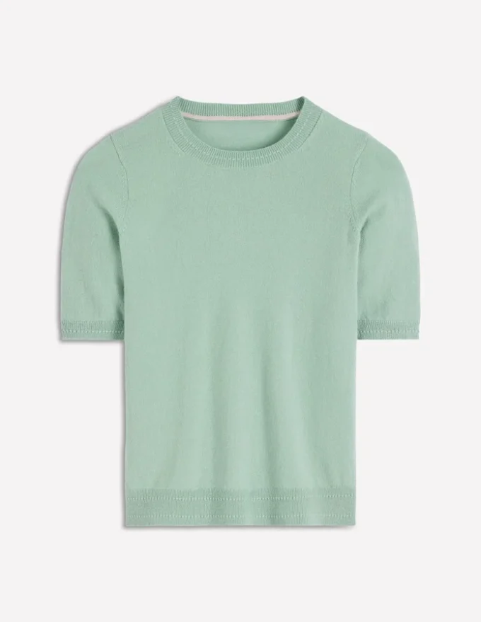 Eva Cashmere T-Shirt Celadon Blue Eva Cashmere T-Shirt Celadon Blue