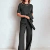 Eva Cashmere T-Shirt Charcoal Melange Eva Cashmere T-Shirt Charcoal Melange