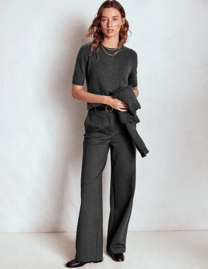 Eva Cashmere T-Shirt Charcoal Melange Eva Cashmere T-Shirt Charcoal Melange