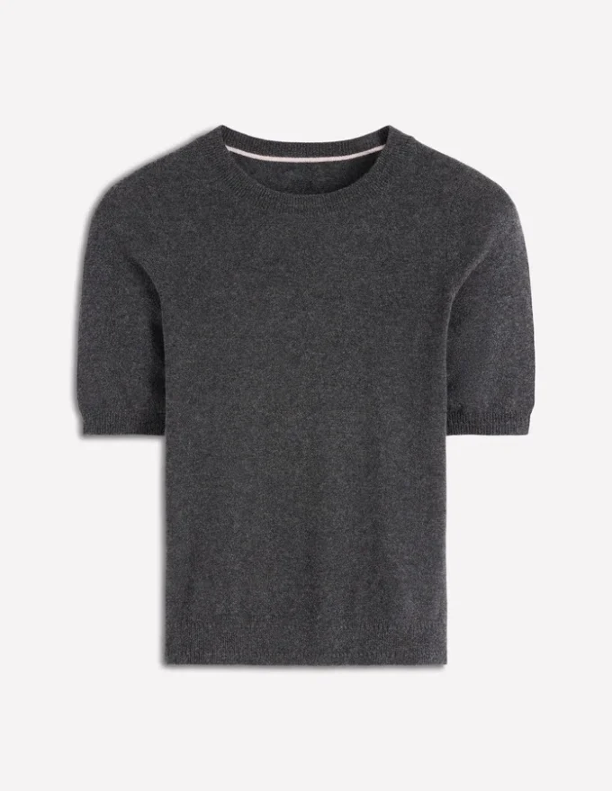 Eva Cashmere T-Shirt Charcoal Melange Eva Cashmere T-Shirt Charcoal Melange