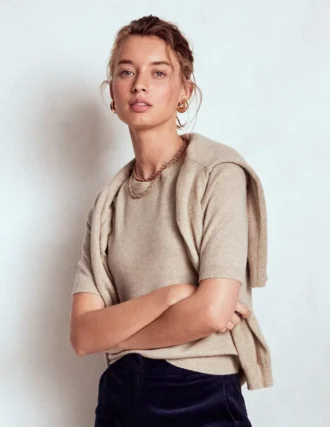 Eva Cashmere T-Shirt Chinchilla Melange