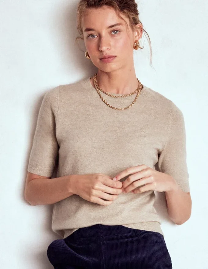 Eva Cashmere T-Shirt Chinchilla Melange Eva Cashmere T-Shirt Chinchilla Melange
