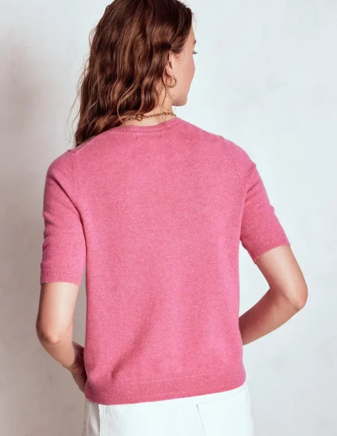 Eva Cashmere T-Shirt Rose Pink Melange Eva Cashmere T-Shirt Rose Pink Melange