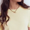 Eva Cashmere T-Shirt Sandstone Yellow