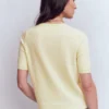 Eva Cashmere T-Shirt Sandstone Yellow