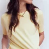 Eva Cashmere T-Shirt Sandstone Yellow
