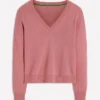 Eva Cashmere V-Neck Sweater Camelia Pink Eva Cashmere V-Neck Sweater Camelia Pink
