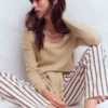 Eva Cashmere V-Neck Sweater Chinchilla Melange Eva Cashmere V-Neck Sweater Chinchilla Melange