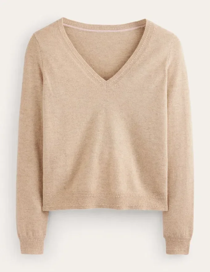 Eva Cashmere V-Neck Sweater Chinchilla Melange Eva Cashmere V-Neck Sweater Chinchilla Melange