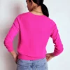 Eva Cashmere V-Neck Sweater Pop Pansy Eva Cashmere V-Neck Sweater Pop Pansy