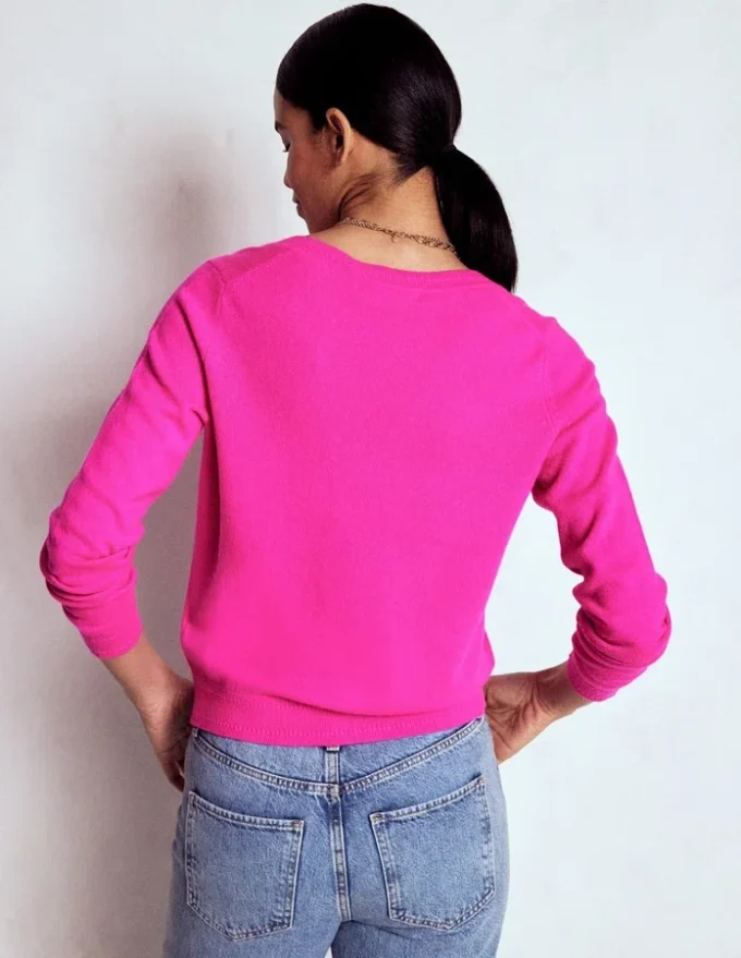 Eva Cashmere V-Neck Sweater Pop Pansy Eva Cashmere V-Neck Sweater Pop Pansy