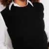 Eva Cashmere Vest Black Eva Cashmere Vest Black