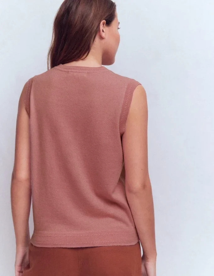 Eva Cashmere Vest Camelia Pink Eva Cashmere Vest Camelia Pink