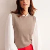 Eva Cashmere Vest Chinchilla Melange Eva Cashmere Vest Chinchilla Melange