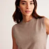 Eva Cashmere Vest Chinchilla Melange Eva Cashmere Vest Chinchilla Melange