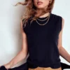 Eva Cashmere Vest Navy Eva Cashmere Vest Navy