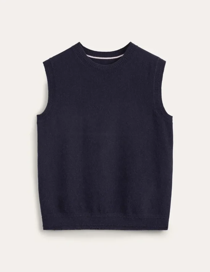 Eva Cashmere Vest Navy Eva Cashmere Vest Navy
