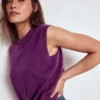 Eva Cashmere Vest Plum Melange Eva Cashmere Vest Plum Melange