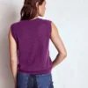Eva Cashmere Vest Plum Melange Eva Cashmere Vest Plum Melange
