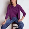 Eva Cashmere Vest Plum Melange Eva Cashmere Vest Plum Melange