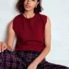 Eva Cashmere Vest Red Liquorice Eva Cashmere Vest Red Liquorice