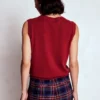 Eva Cashmere Vest Red Liquorice Eva Cashmere Vest Red Liquorice