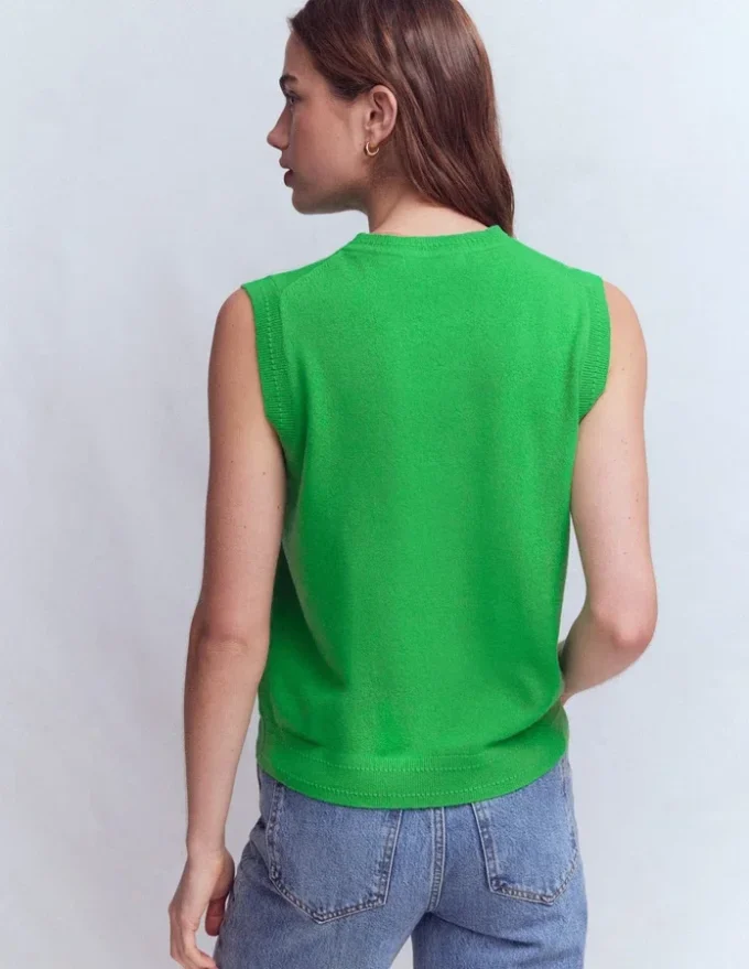 Eva Cashmere Vest Sapling Green Eva Cashmere Vest Sapling Green