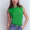 Eva Cashmere Vest Sapling Green Eva Cashmere Vest Sapling Green