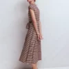 Eve Jersey Midi Dress Deep Wisteria, Ivory Stripe Eve Jersey Midi Dress Deep Wisteria, Ivory Stripe