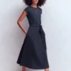 Eve Jersey Midi Dress Navy Eve Jersey Midi Dress Navy