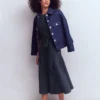 Eve Jersey Midi Dress Navy Eve Jersey Midi Dress Navy