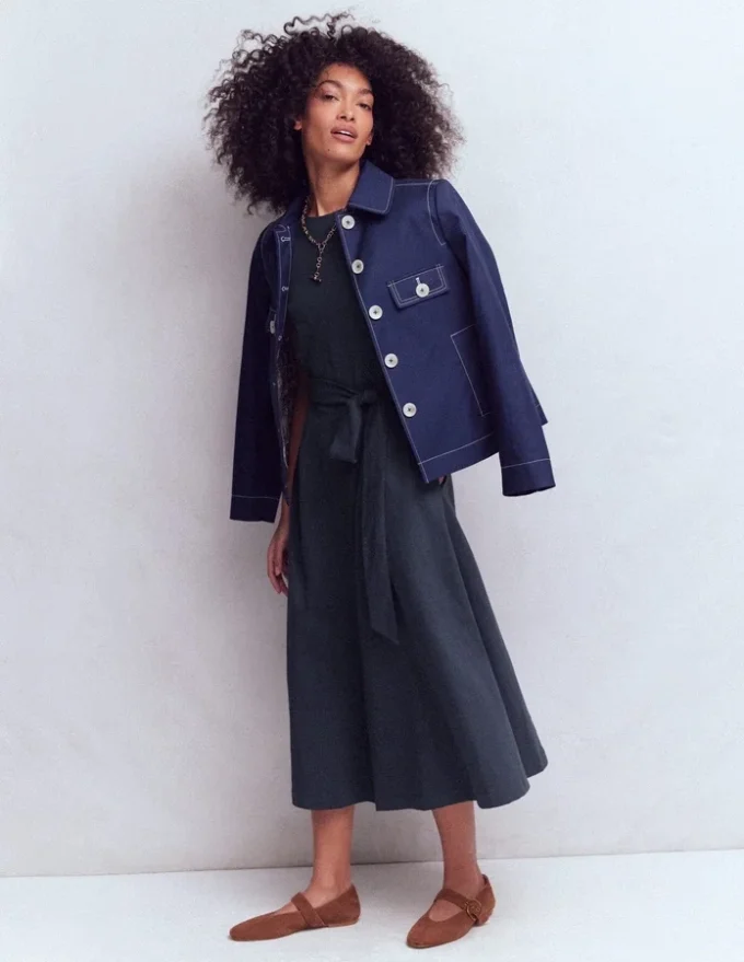 Eve Jersey Midi Dress Navy Eve Jersey Midi Dress Navy