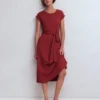 Eve Jersey Midi Dress Rich Chestnut Eve Jersey Midi Dress Rich Chestnut