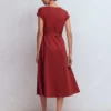 Eve Jersey Midi Dress Rich Chestnut Eve Jersey Midi Dress Rich Chestnut
