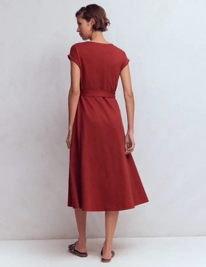 Eve Jersey Midi Dress Rich Chestnut Eve Jersey Midi Dress Rich Chestnut
