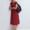 Eve Jersey Midi Dress Rich Chestnut Eve Jersey Midi Dress Rich Chestnut