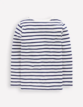 Everyday Long Sleeve T-Shirt Soft Ivory/ College Navy