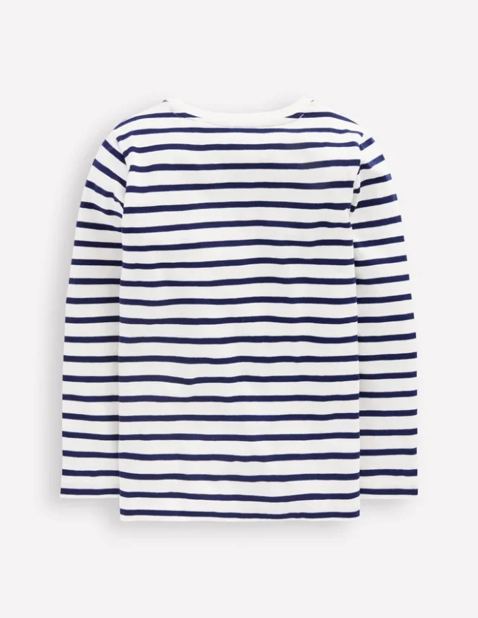 Everyday Long Sleeve T-Shirt Soft Ivory/ College Navy