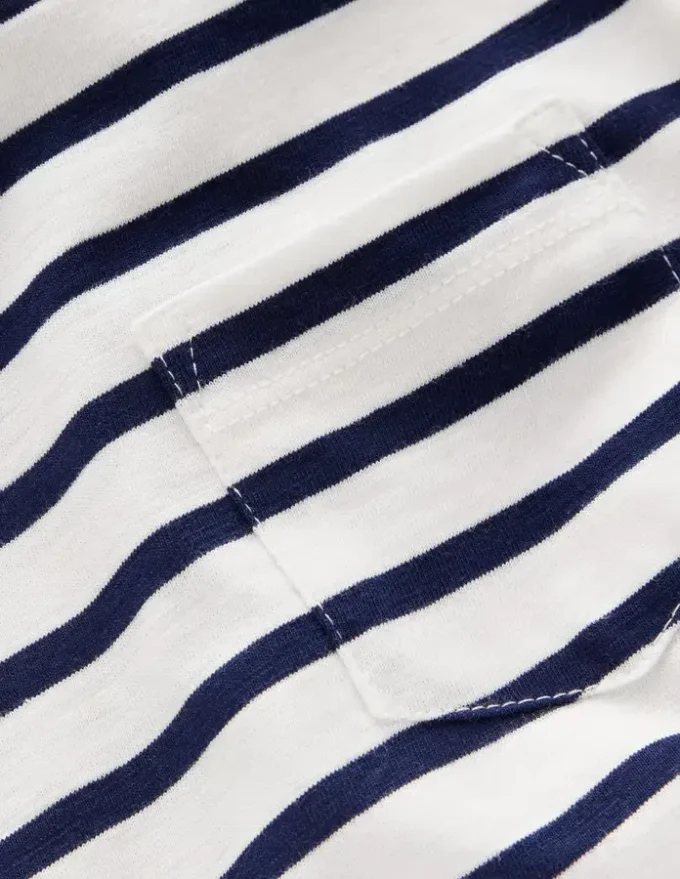 Everyday Long Sleeve T-Shirt Soft Ivory/ College Navy