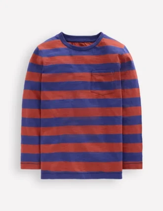 Everyday Long Sleeve T-Shirt Starboard Blue/ Chestnut Brown