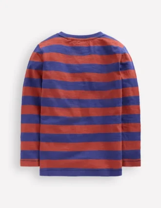 Everyday Long Sleeve T-Shirt Starboard Blue/ Chestnut Brown