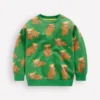 Everyday Printed Sweatshirt Green Highland Cows Everyday Printed Sweatshirt Green Highland Cows